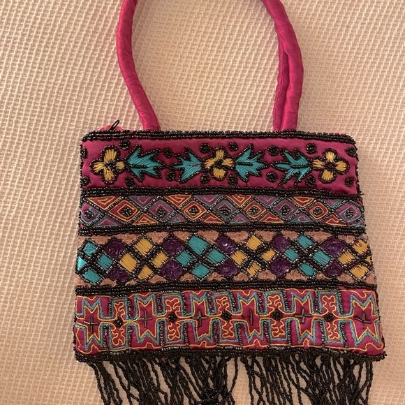 Embroidered Multicolor Handbag - Picture 1 of 2